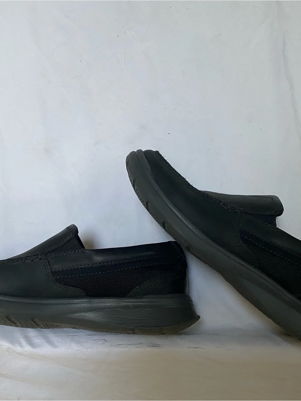 Clarks Black Slip-On Leather Casual Loafers